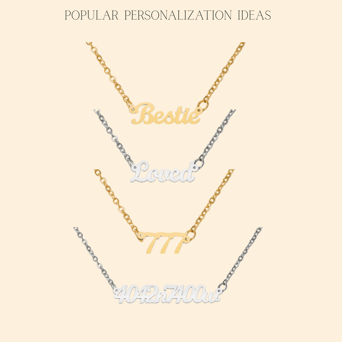 Custom Name Necklace with Birthstone for Best Friend – stainless steel and 18k yellow gold finish meaningful jewelry options
