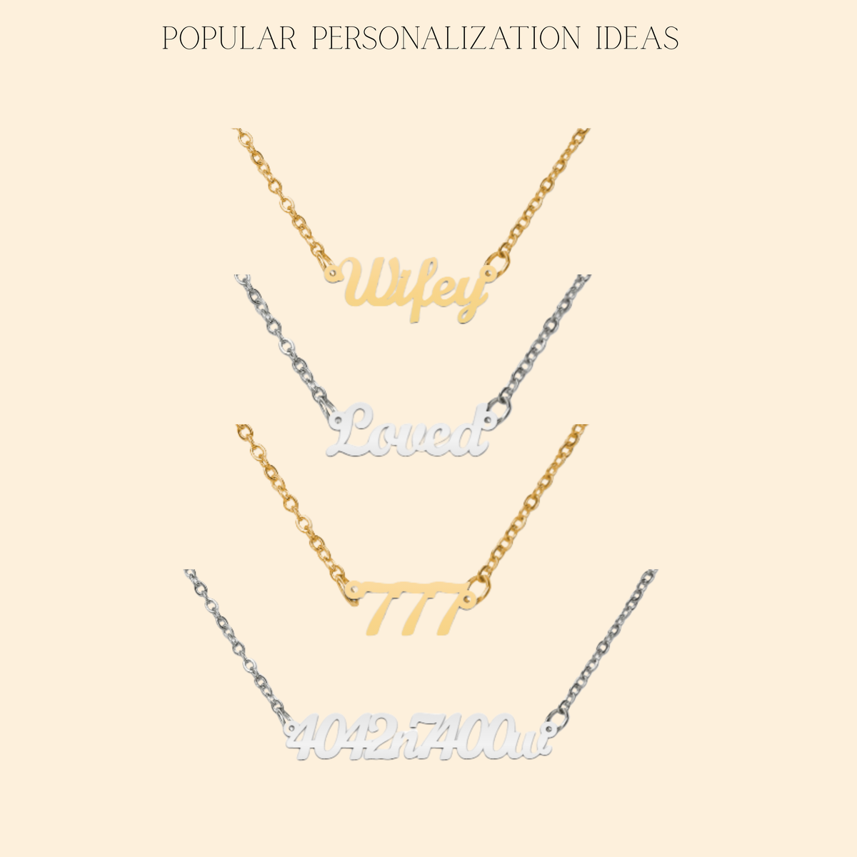 Custom Name Necklace with Birthstone for Her – personalized meaningful jewelry in stainless steel and 18k yellow gold finish