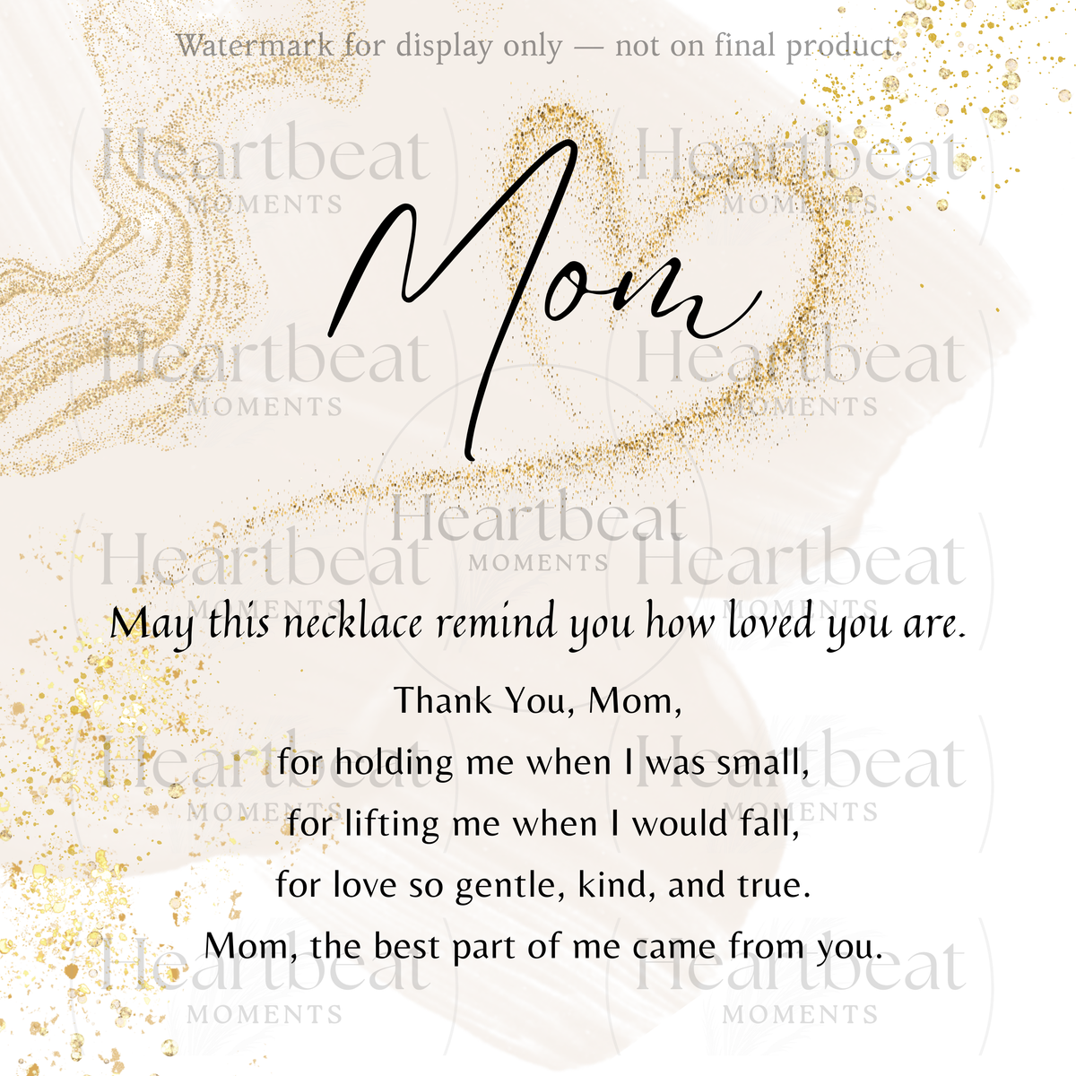 Multiple Name Necklace for Mom – A Meaningful Gift of Love | Stainless Steel or 18k Yellow Gold Finish with loving message detail.