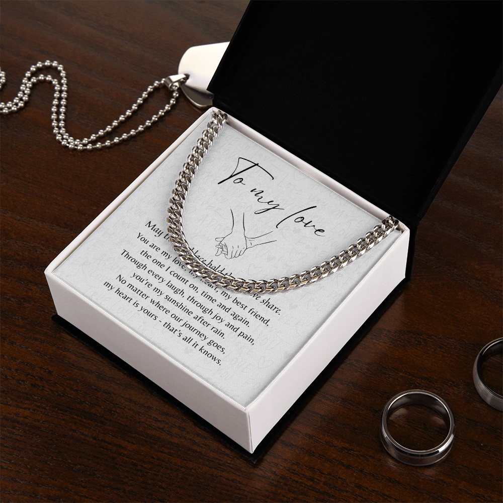 Cuban Link Chain for Him – Stainless Steel or 14k Gold Plated | A Meaningful Gift for Him in a gift box with a love note