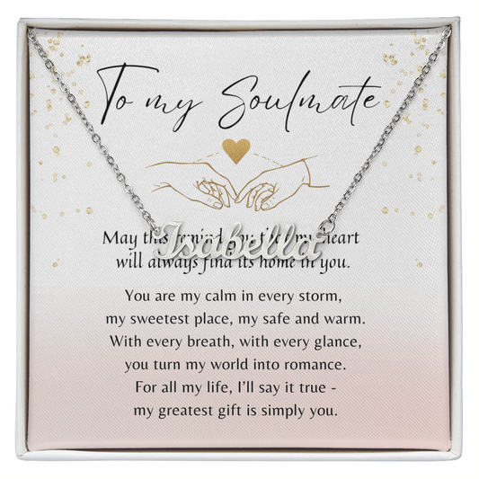 Custom Name Necklace for Her – A Meaningful Romantic Gift of Love | silver name necklace with romantic message card in gift box