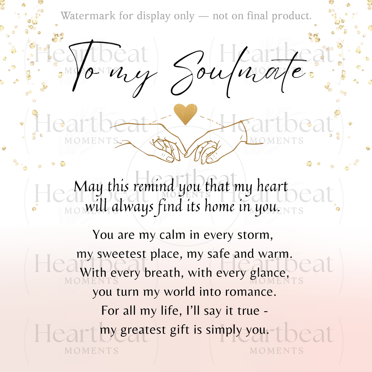 Personalized Engraved 4-Sided Bar Necklace for Her – A Meaningful Romantic Gift of Love | Stainless Steel or 18k Yellow Gold Finish with love poem design